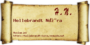 Hellebrandt Nóra névjegykártya
