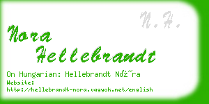 nora hellebrandt business card
